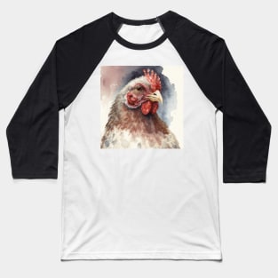 Water colour hen Baseball T-Shirt